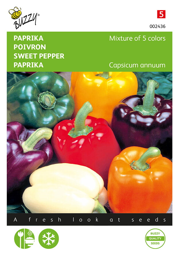 Buzzy Seeds Paprika 5-Farbenmischung