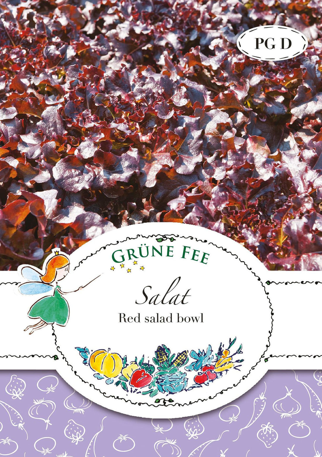 Grüne Fee Pflück- & Schnittsalat Red salad bowl