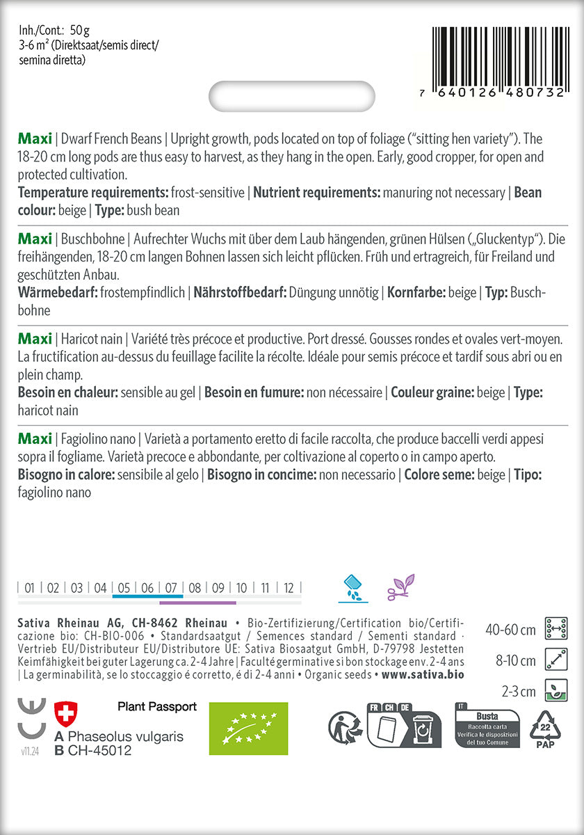 Sativa Buschbohne Maxi