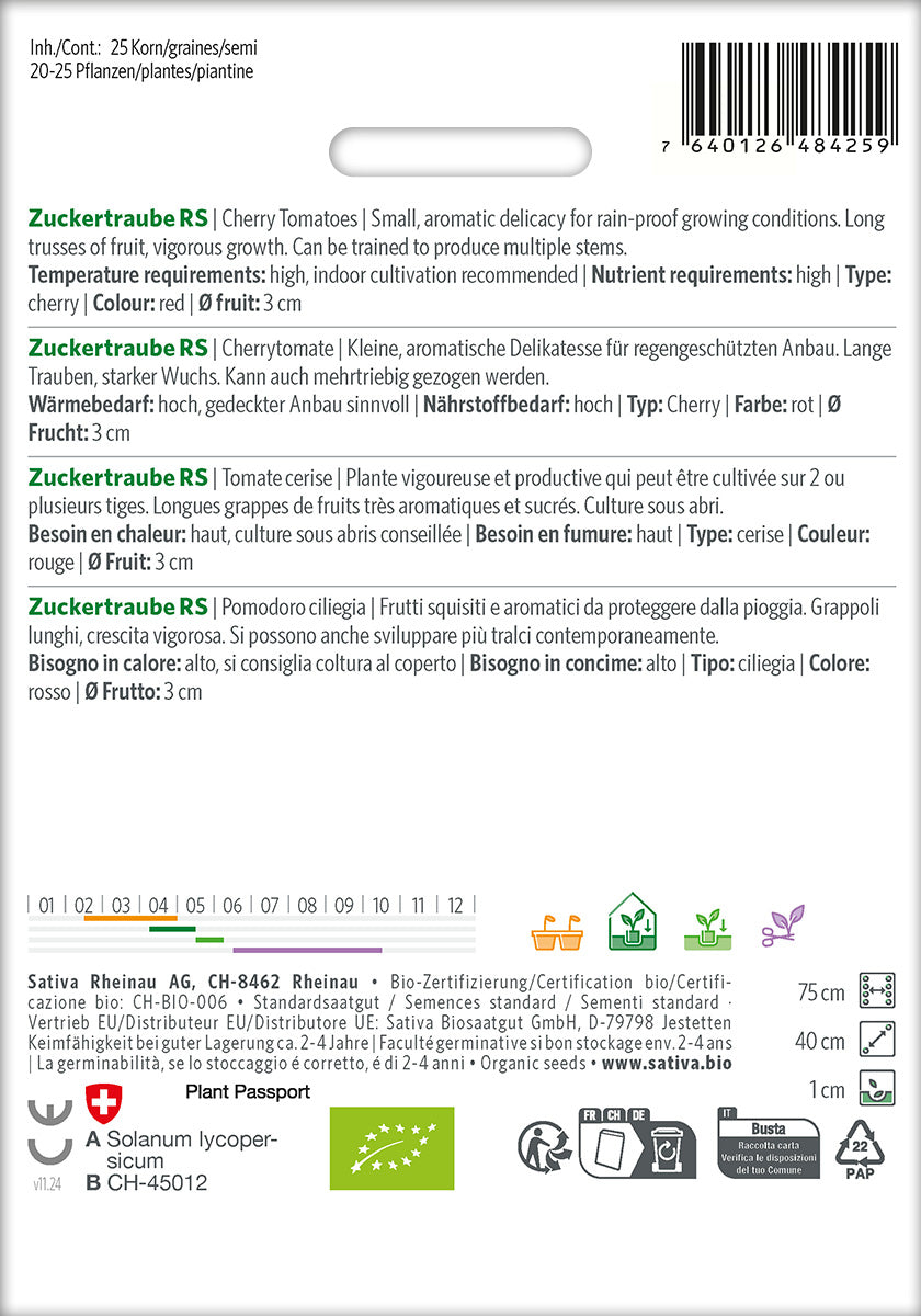 Sativa Cherrytomate Zuckertraube RS