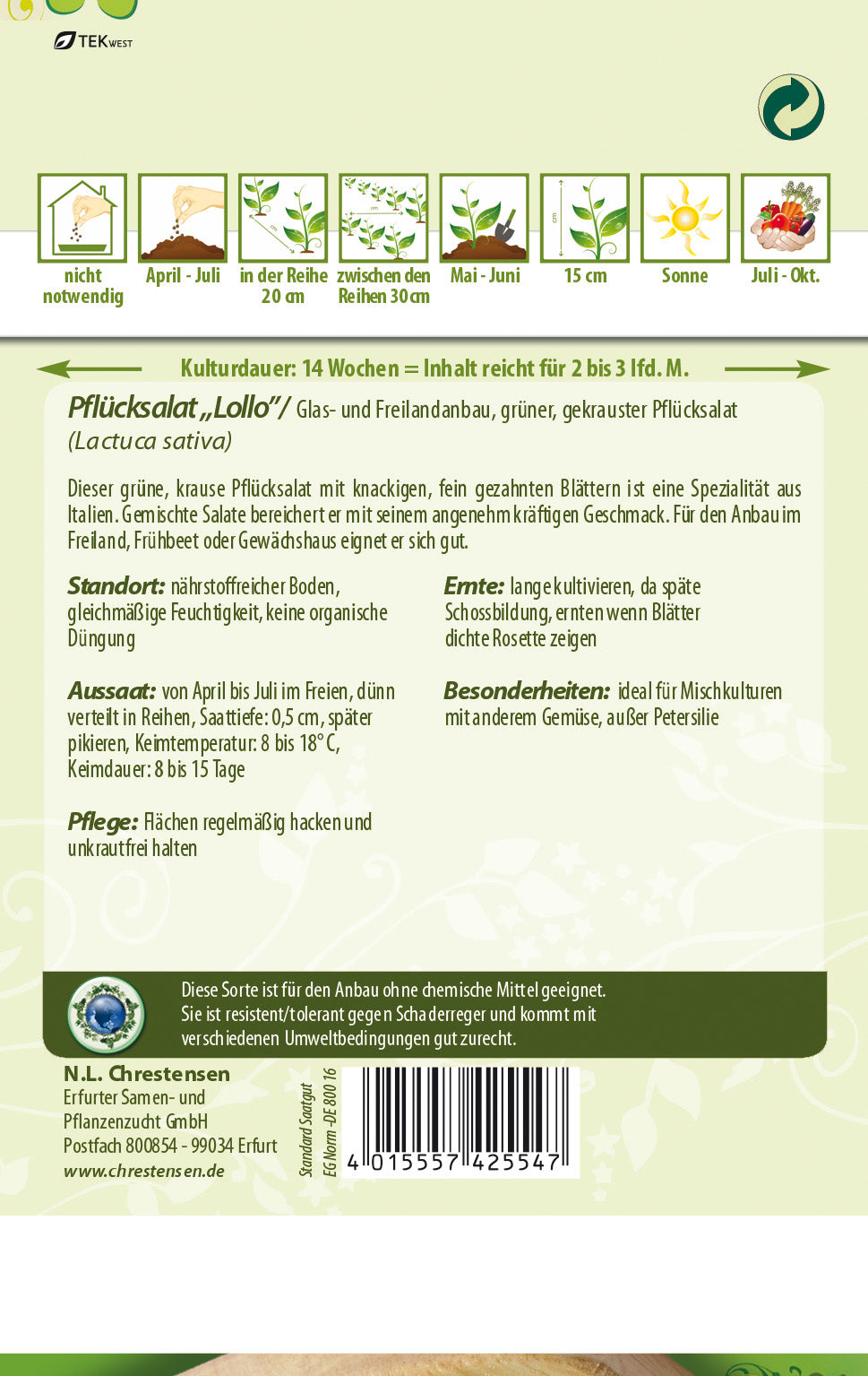 N.L. Chrestensen Pflücksalat Lollo