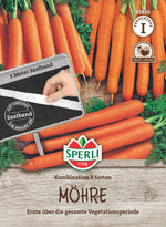 SPERLI Möhre Kombination 3 Sorten (Nantaise 2, Rotin, Lange rote stumpfe ohne Herz 2) Saatband