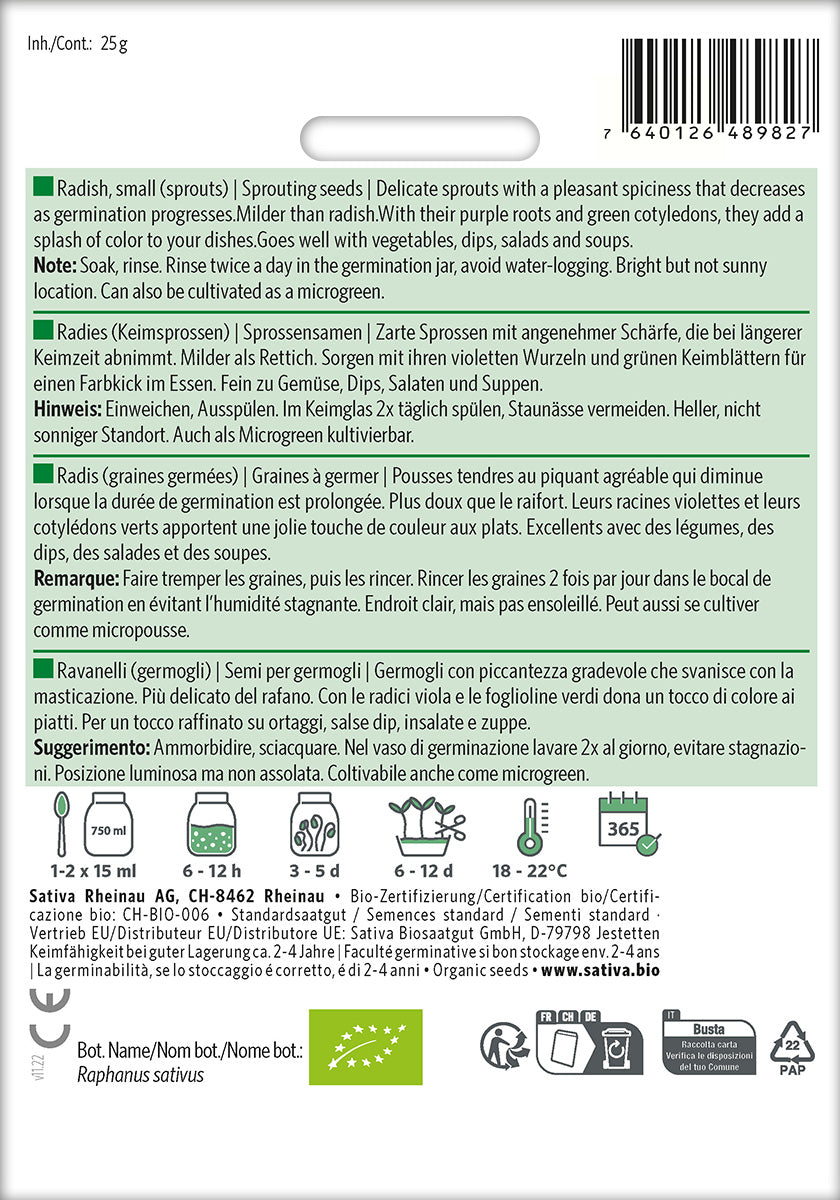Sativa Keimsprossen Radies