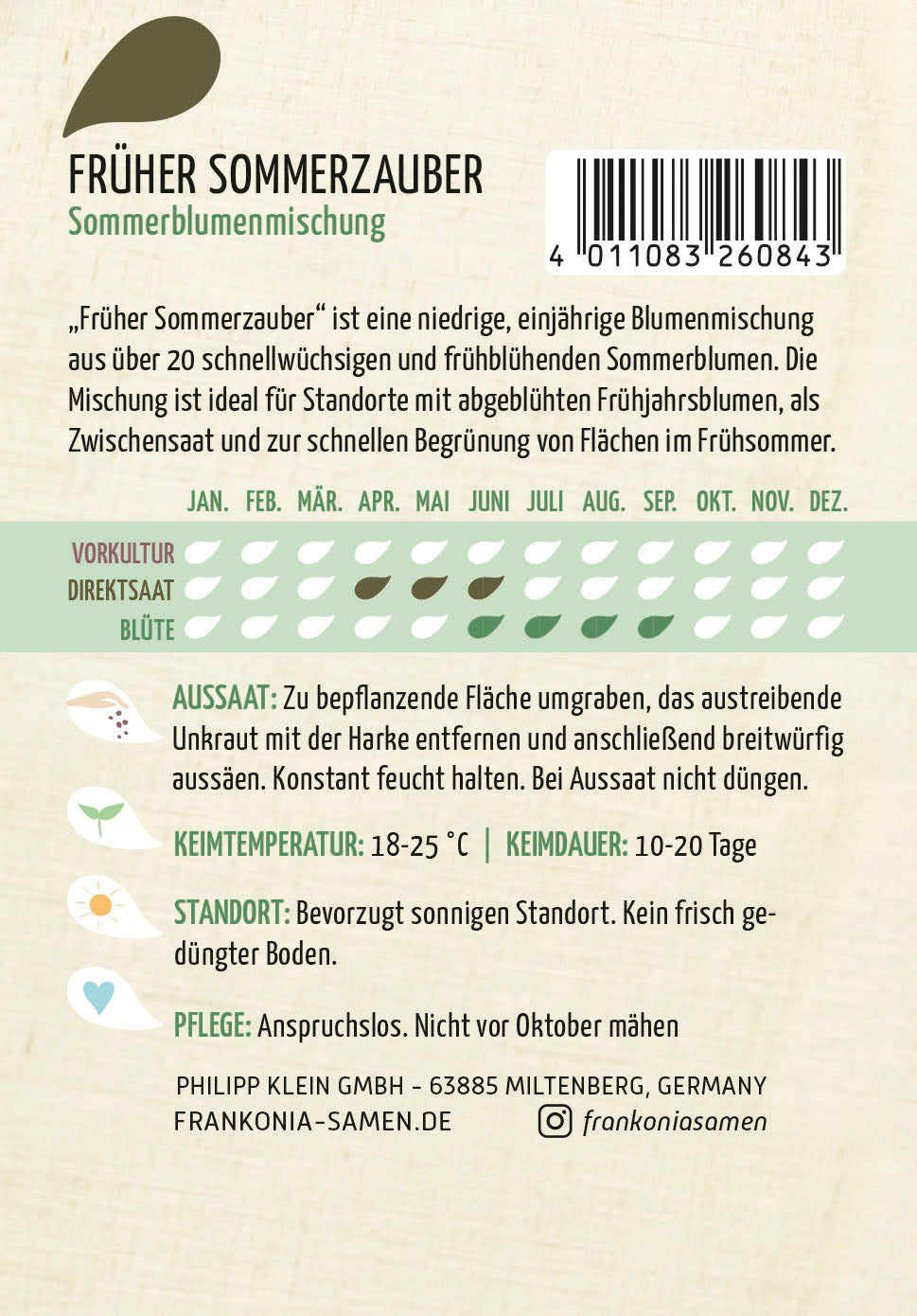 Frankonia Samen Blumensamen-Mischung Früher Sommerzauber