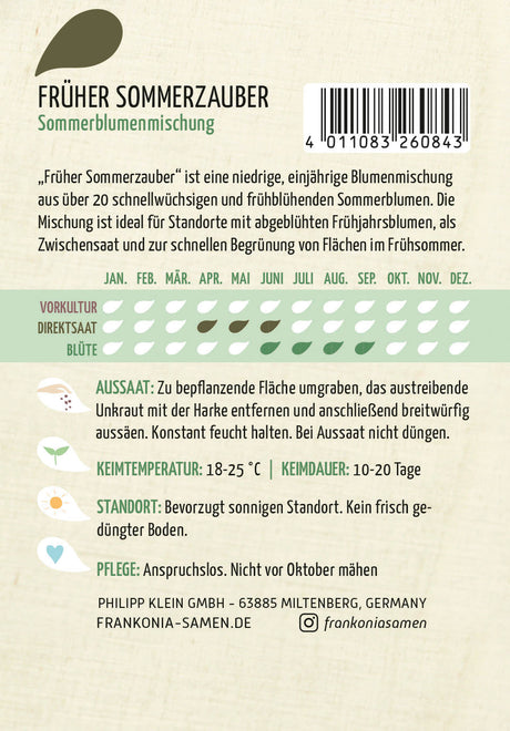 Frankonia Samen Blumensamen-Mischung Früher Sommerzauber