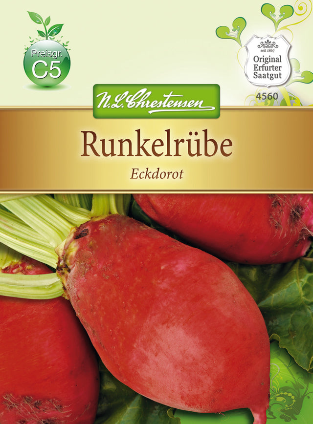 N.L. Chrestensen Runkelrübe Eckdorot (Typ Rote Walze)