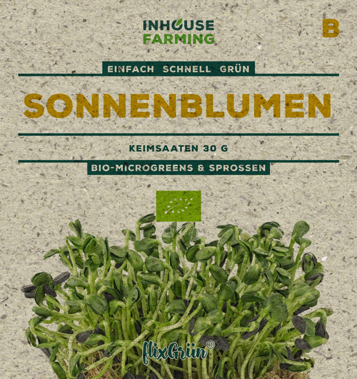 flixGrün BIO Keimsprossen Sonnenblumen