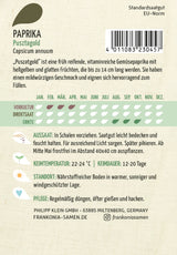 Frankonia Samen Blockpaprika Pusztagold