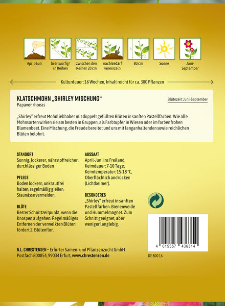 N.L. Chrestensen Klatschmohn Shirley Mischung
