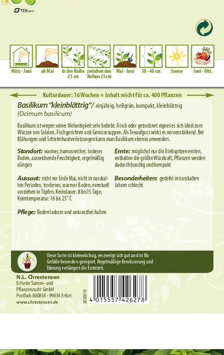 N.L. Chrestensen Basilikum kleinblättrig