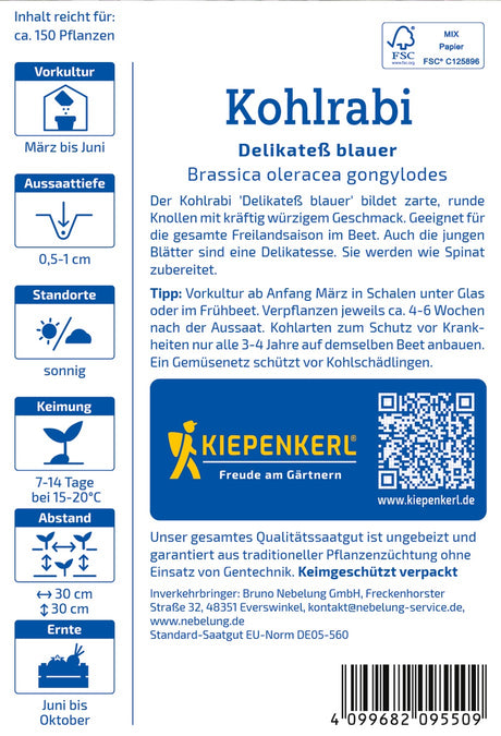Kiepenkerl Kohlrabi Delikateß blauer