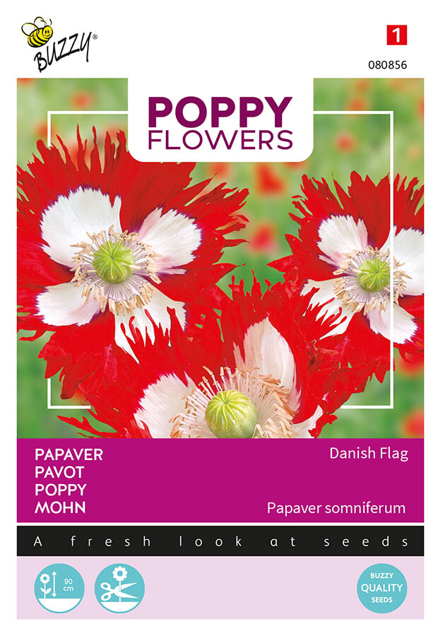Buzzy Seeds Mohn  Danish Flag