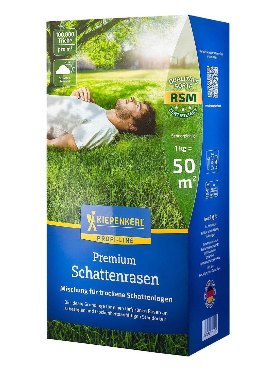 Kiepenkerl Premium Schattenrasen für Trockenlagen, 1 kg Profi-Line
