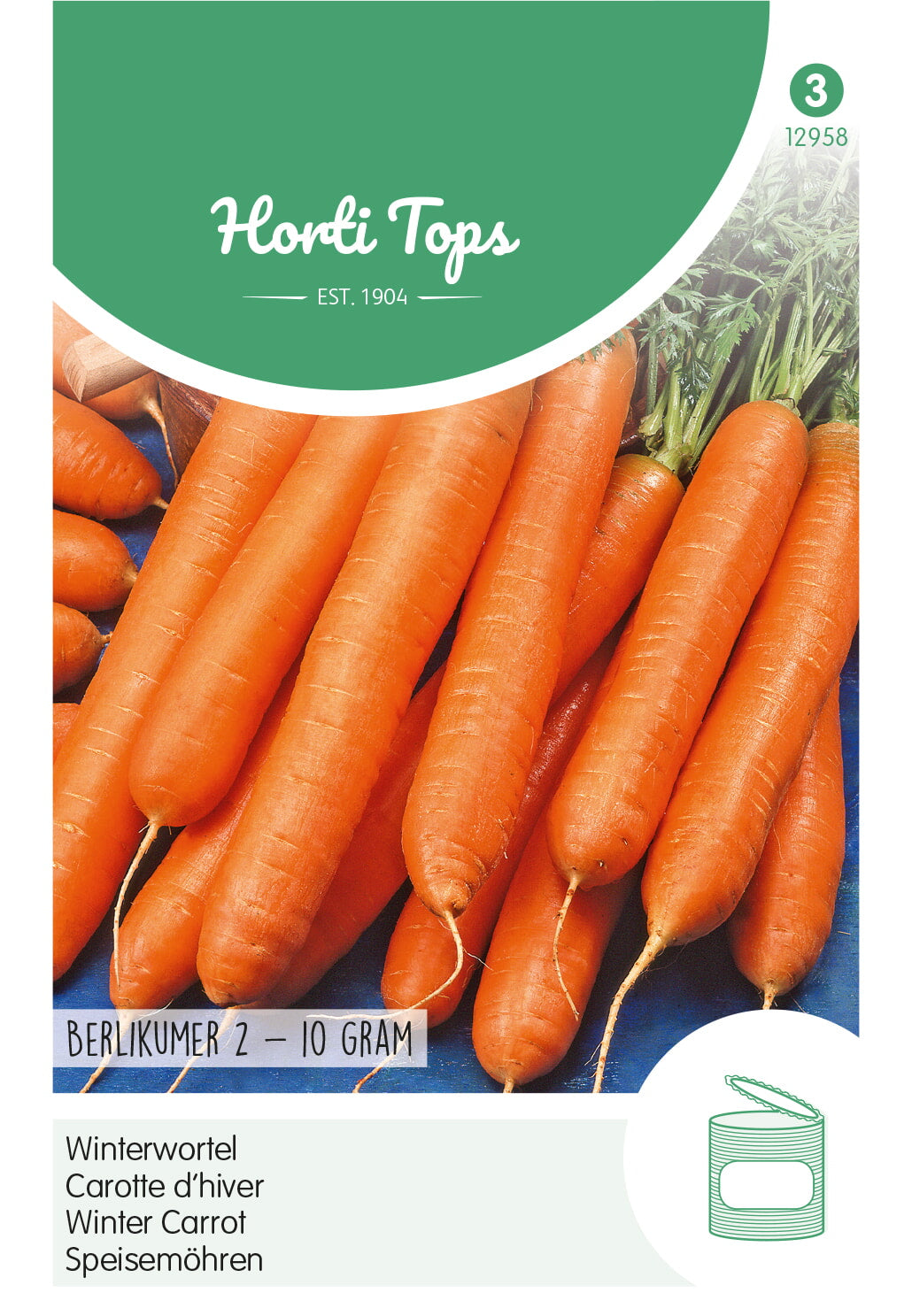 Horti Tops Möhre Lange Rote Stumpfe ohne Herz 2