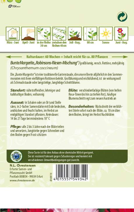 N.L. Chrestensen Bunte Margerite Robinsons-Riesen Mischung