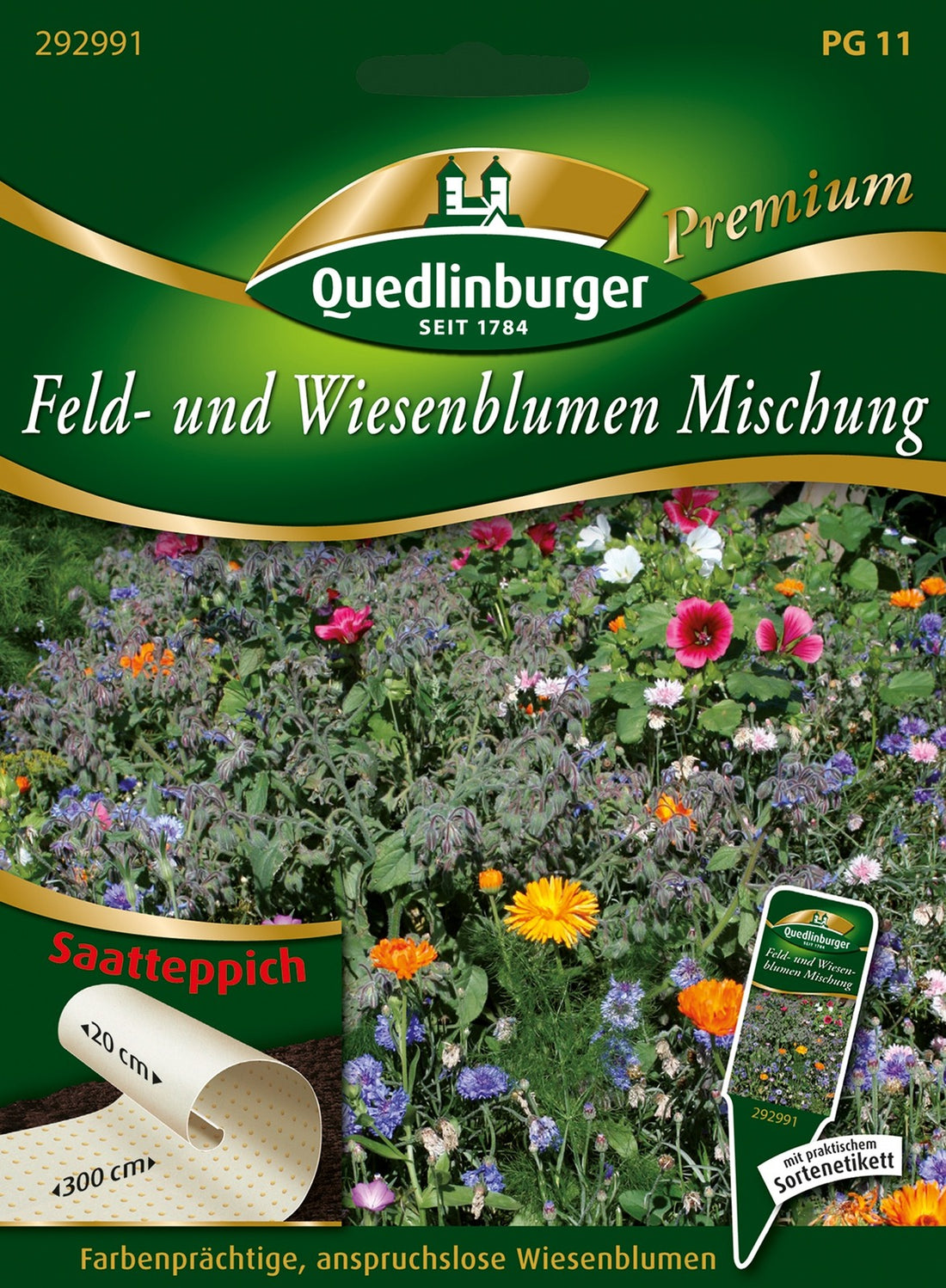 Quedlinburger Feld- & Wiesenblumen Mischung Saatteppich