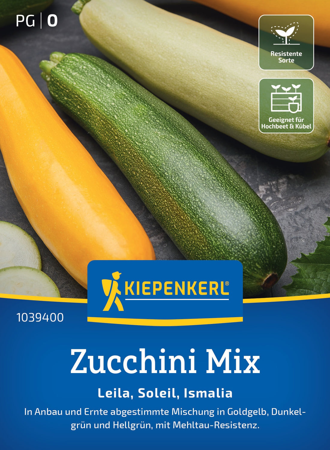 Kiepenkerl Zucchini Leila, Soleil, Ismalia