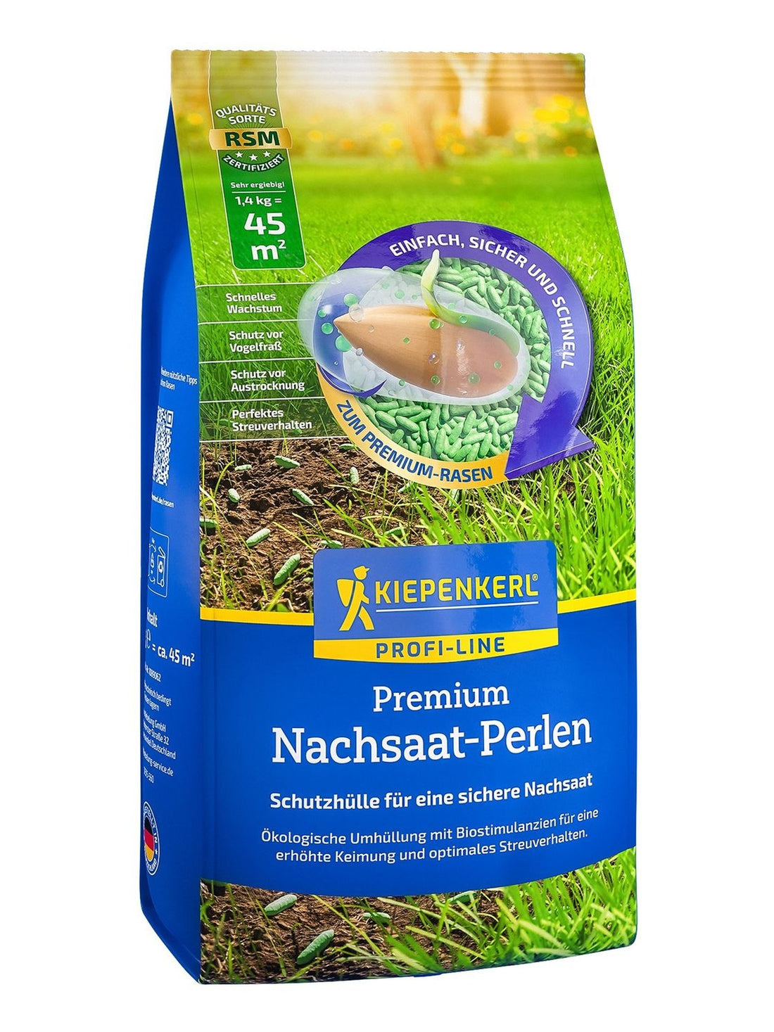Kiepenkerl Nachsaatrasen Premium-Perlen, 1,4 kg Profi-Line
