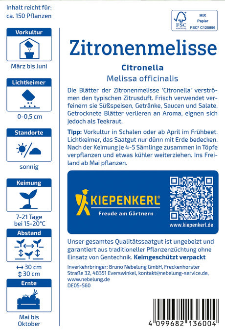 Kiepenkerl Zitronenmelisse Citronella