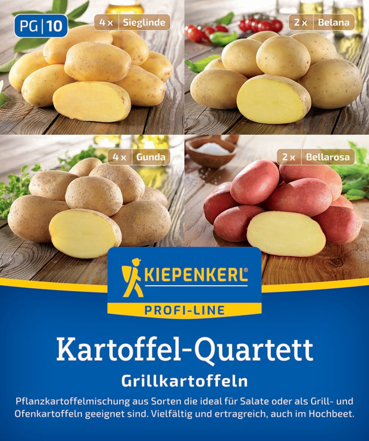 Kiepenkerl Pflanzkartoffel Quartett Grillkartoffeln 12 Stück