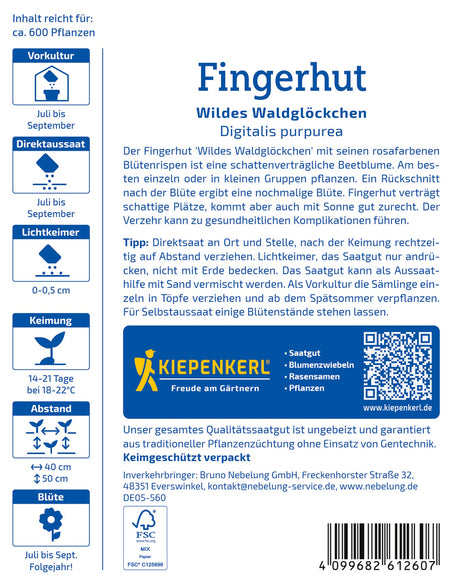 Kiepenkerl Fingerhut Wildes Waldglöckchen