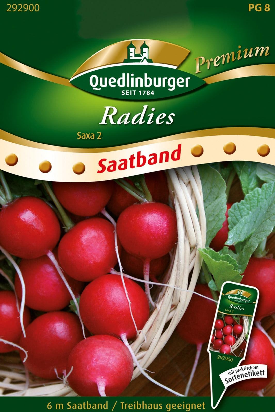 Quedlinburger Radieschen Saxa 2 Saatband