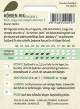 Frankonia Samen Möhren Nantaise 2, Rotin, lange rote stumpfe ohne Herz 2 Saatband