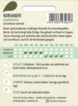 Frankonia Samen Koriander Gewöhnlicher