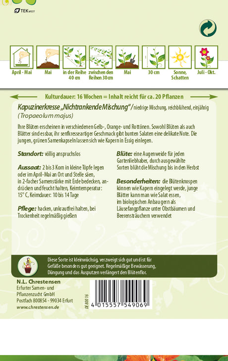 N.L. Chrestensen Kapuzinerkresse Nichtrankende Mischung