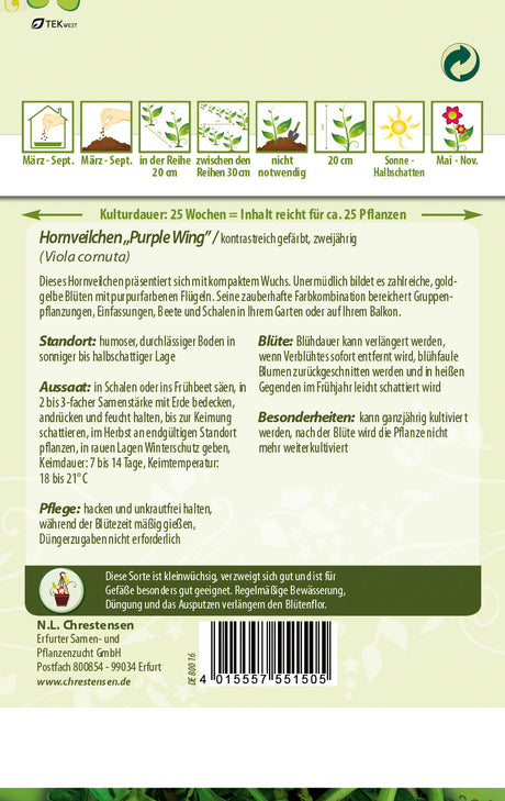 N.L. Chrestensen Hornveilchen Purple Wing