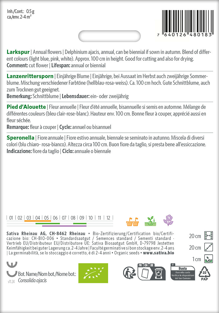 Sativa Lanzenrittersporn Lanzenrittersporn