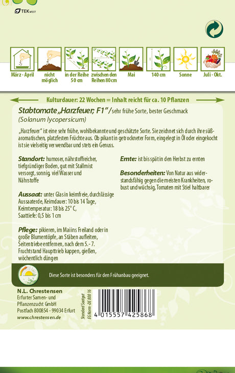 N.L. Chrestensen Stabtomate Harzfeuer, F1