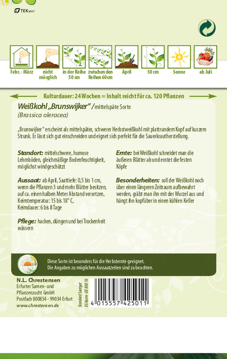 N.L. Chrestensen Weißkohl Brunswijker