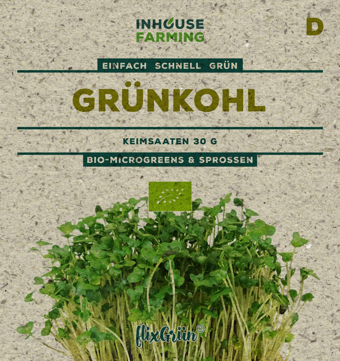 flixGrün BIO Keimsprossen Grünkohl