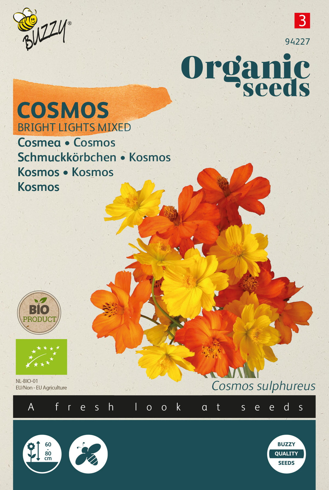 Buzzy Organic Seeds BIO Schmuckkörbchen Bright Lights Mischung
