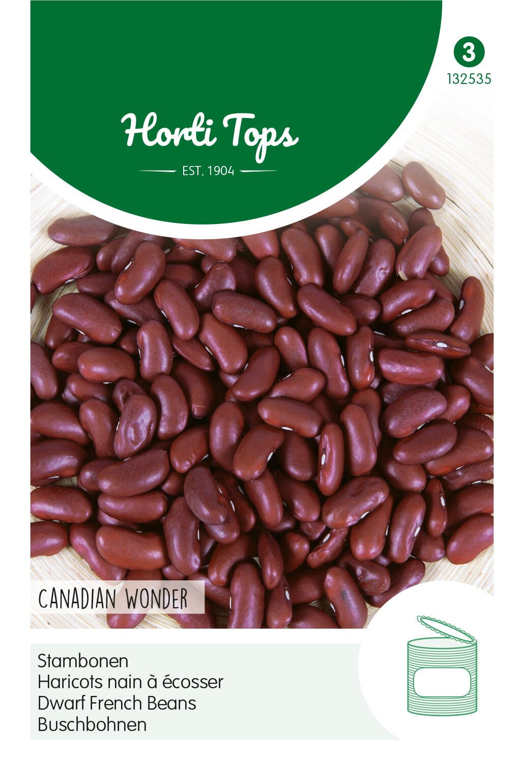 Horti Tops Buschbohnen Canadian Wonder