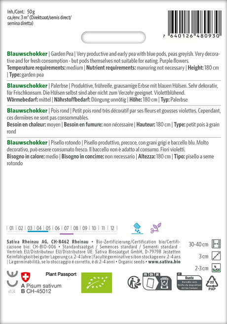 Sativa BIO Palerbse Blauwschokker
