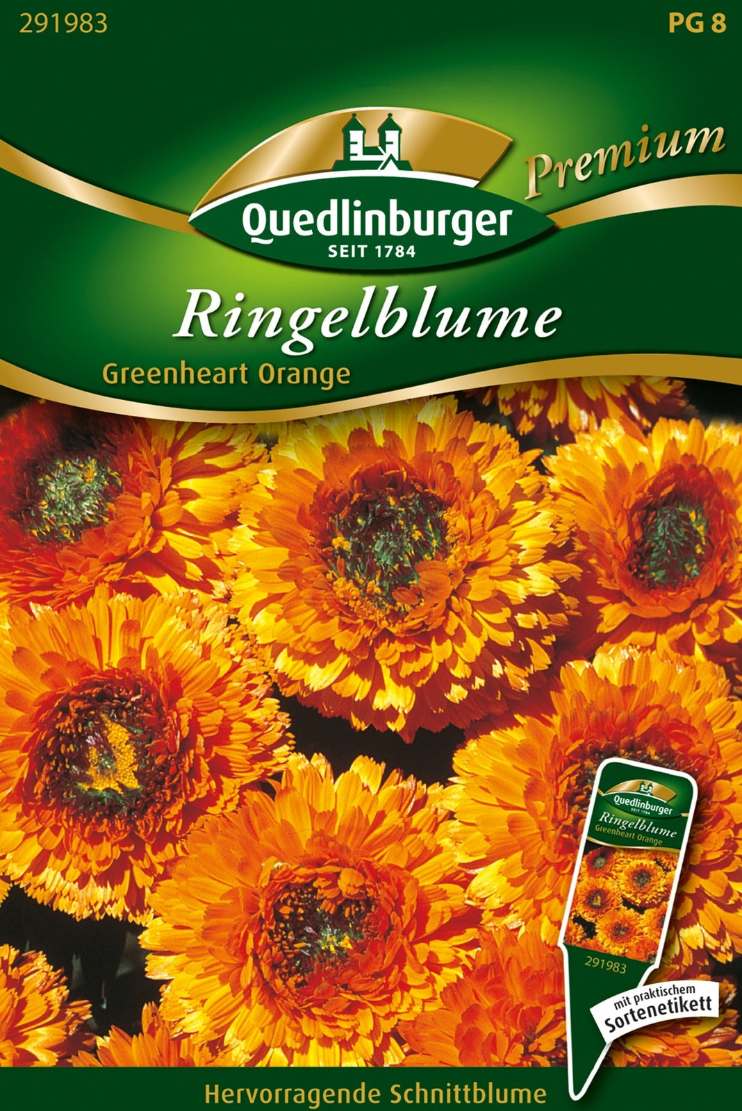 Quedlinburger Ringelblume Greenheart orange