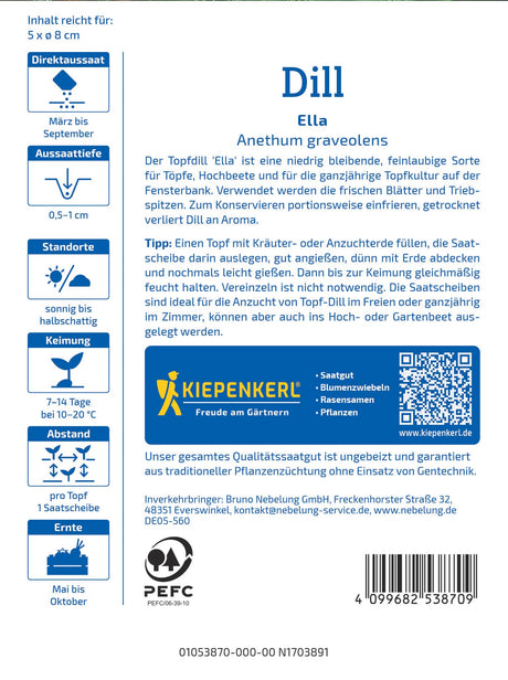 Kiepenkerl Dill Ella Saatscheibe