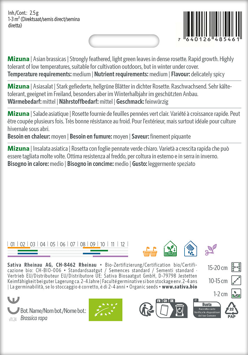 Sativa Asiasalat Mizuna