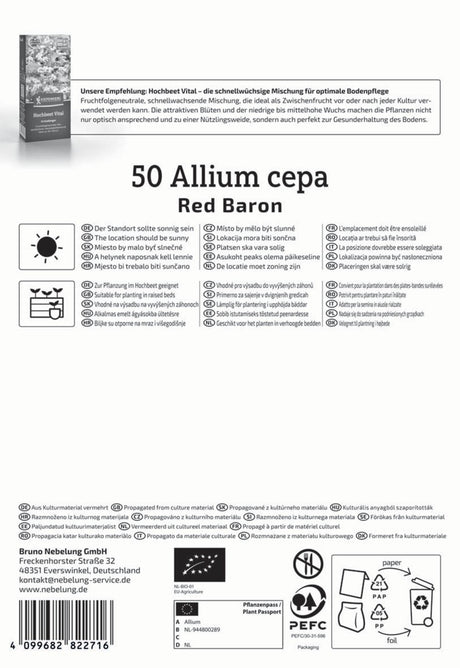 Kiepenkerl BIO Steckzwiebel Red Baron 50 Stück