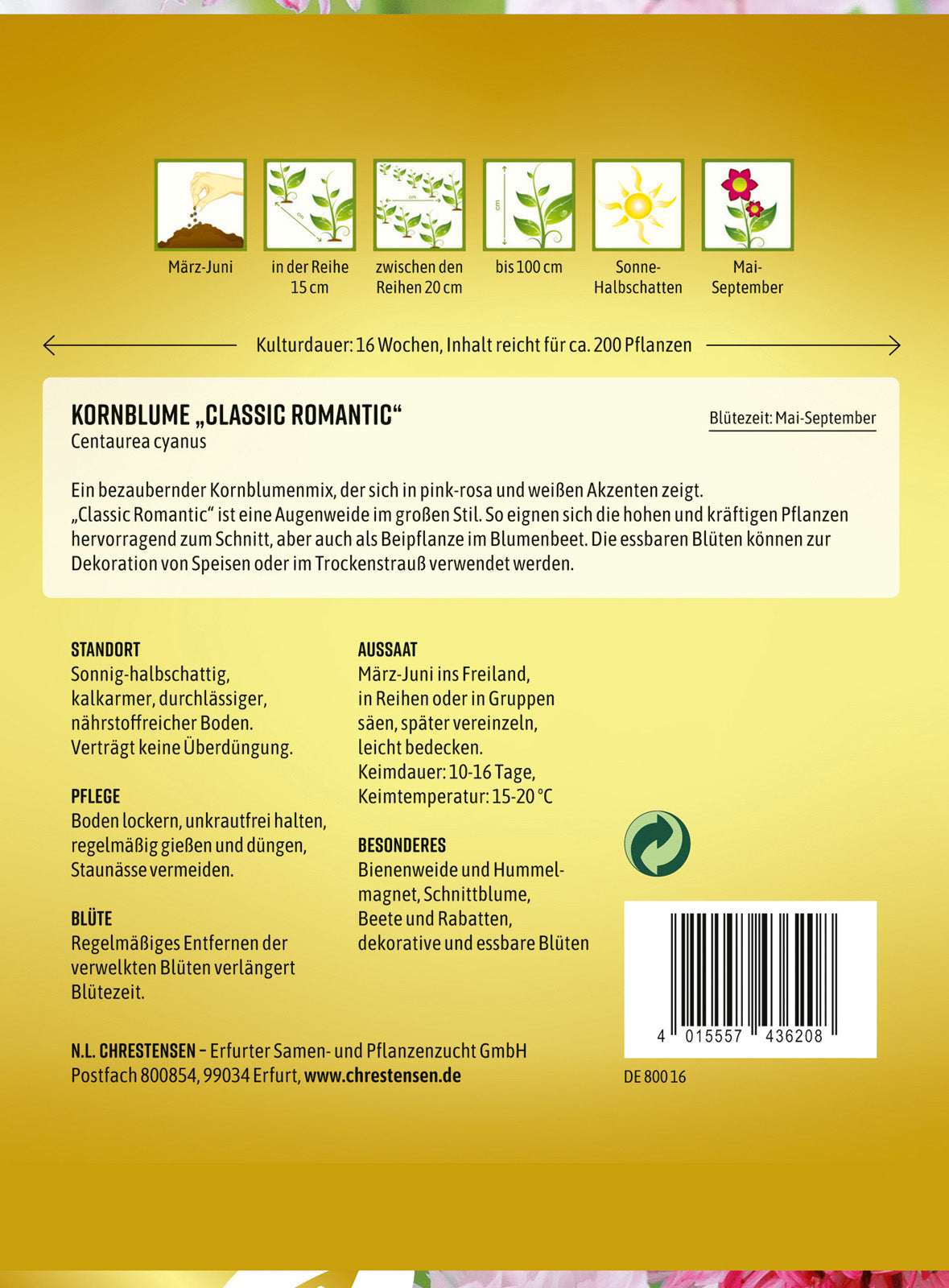 N.L. Chrestensen Kornblume Classic Romantic