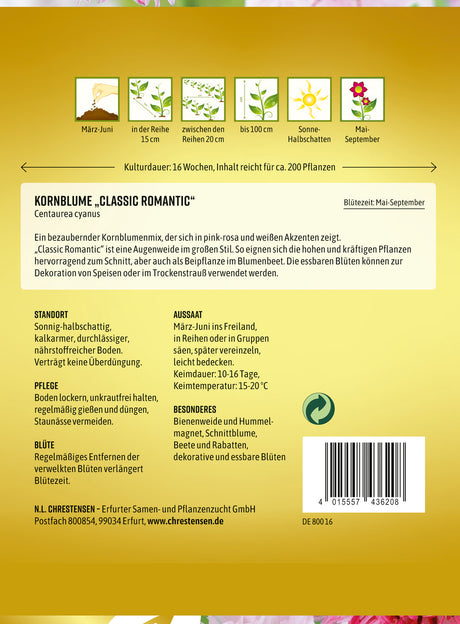 N.L. Chrestensen Kornblume Classic Romantic