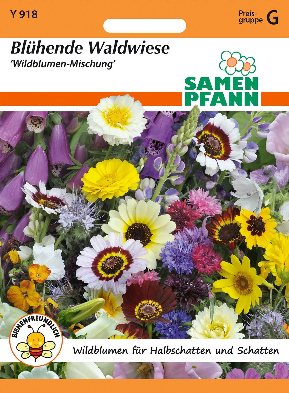 Samen Pfann Blühende Waldwiese Wildblumen-Mischung