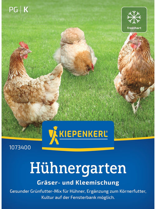 Kiepenkerl Rasen Hühnergartensamen Gräser- und Kleemischung Loses Saatgut