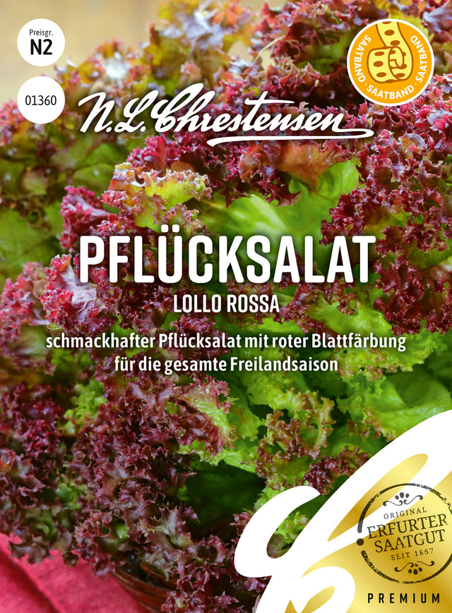 N.L. Chrestensen Pflücksalat Lollo rossa  Saatband