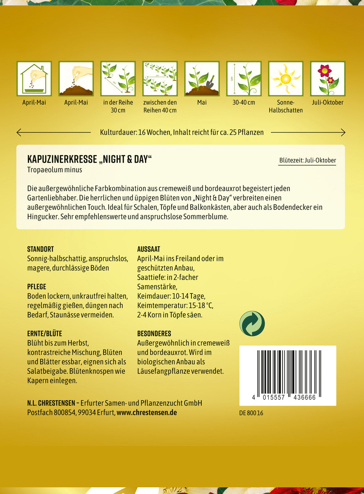 N.L. Chrestensen Kapuzinerkresse Night & Day