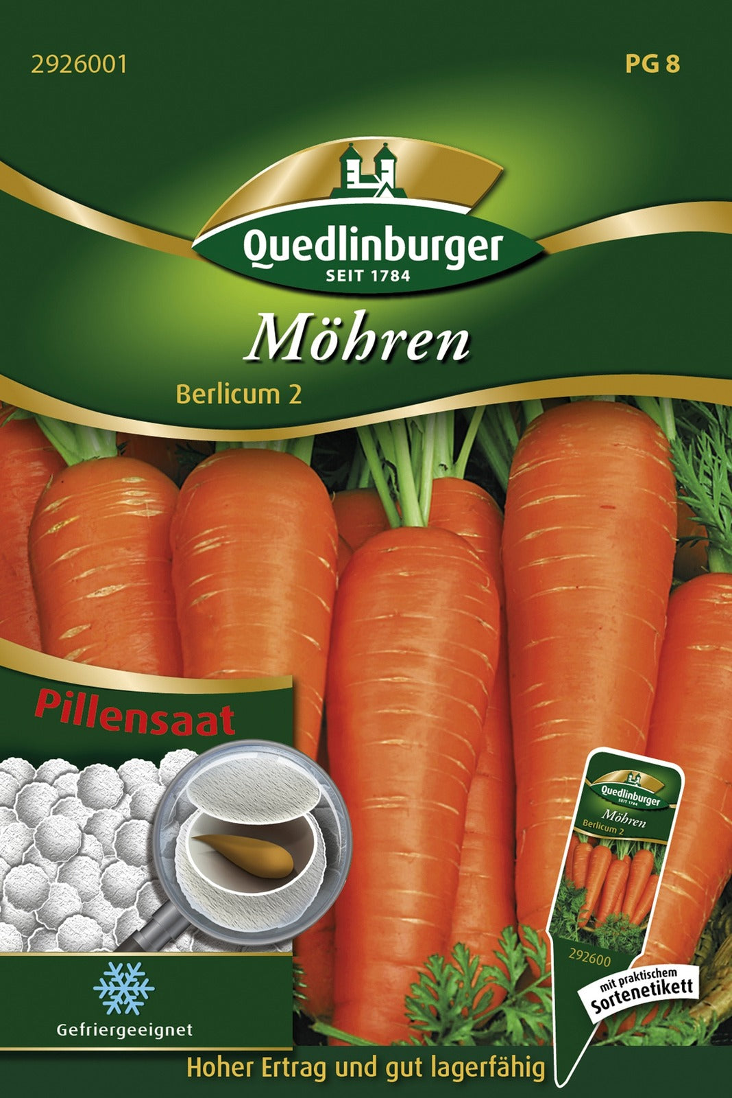 Quedlinburger Möhre Berlicum 2 Pillensaat