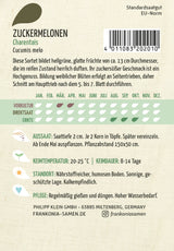 Frankonia Samen Zuckermelonen Charentais