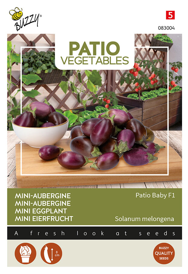 Buzzy Seeds Mini-Eierfrucht  Patio Baby